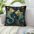 thumbnail image 1 of LNWH Pisces Throw Pillow Covers, Square Soft Linen Decorative Pillow Cases, 18"x18", 1 of 8