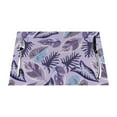 thumbnail image 1 of LNWH Purple Leaf Plants Texture Pattern Placemats, 1 PCS Heat Resistant Washable PVC Table Mats, 18"x12", 1 of 6