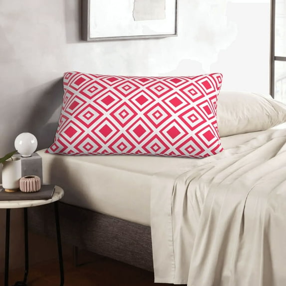 LNWH Rectangle Pillow Cover, Abstract Seamless Geometric Flower Pattern Cushion Covers Pillowcase for Couch Bedroom Sofa, 20"x30"