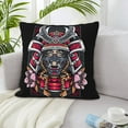 thumbnail image 1 of LNWH Samurai Girl Warrior Throw Pillow Covers, Square Soft Linen Decorative Pillow Cases, 16"x16", 1 of 8
