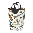 thumbnail image 1 of LNWH Seamless Halloween Pumpkin Ghost Pattern Laundry Basket, 50L Large Capacity Foldable Laundry Hamper, 1 of 6