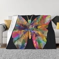 thumbnail image 1 of LNWH Super Soft Flannel Bed Blanket, Cozy Fluffy Warm All Seasons Galaxy Butterfly Flying Pattern Throw Blankets for Sofa Bedding, 40"x30", 1 of 8
