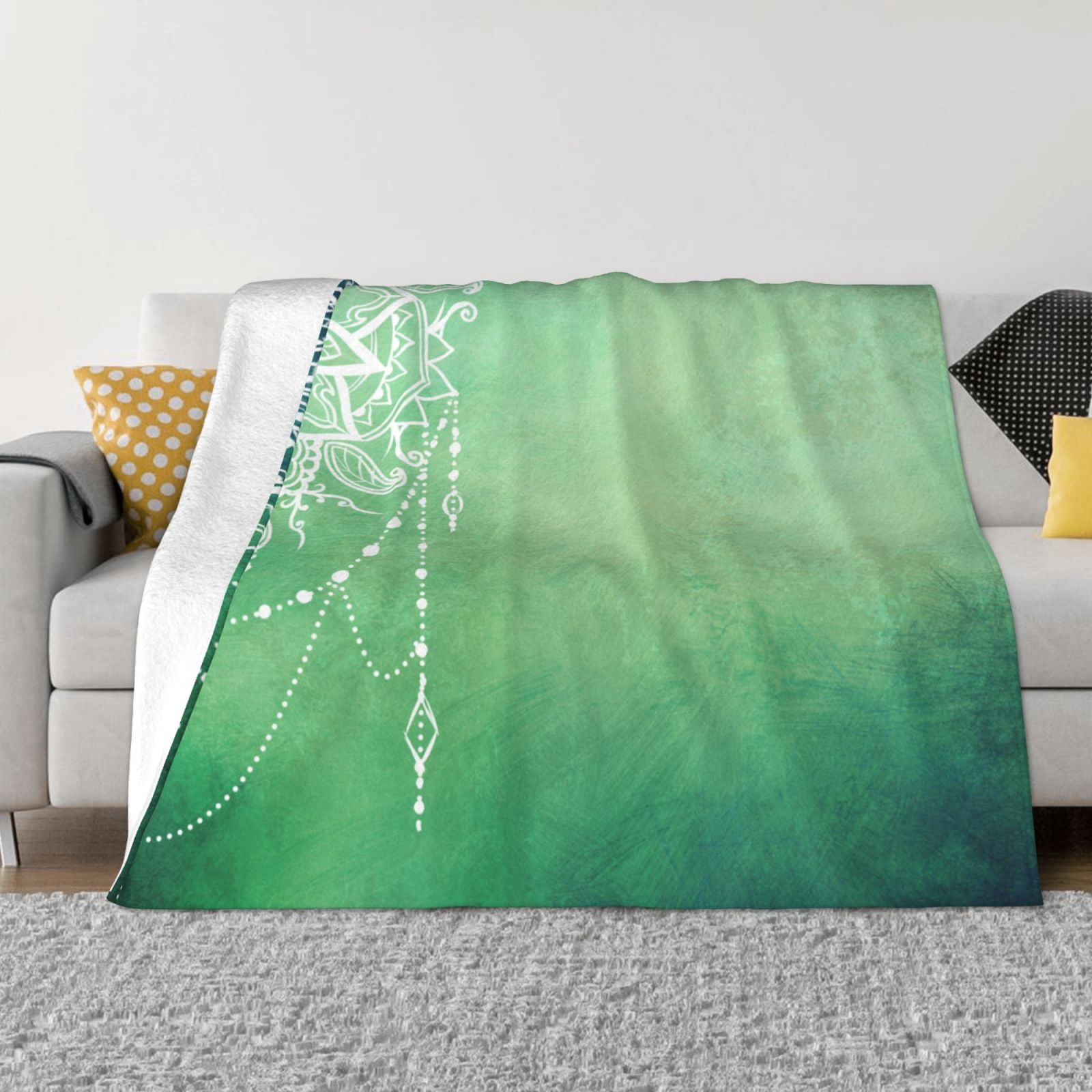 Bunk Bed Embossed Flannel Green Blanket