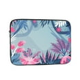 thumbnail image 1 of LNWH Tropical Jungle Flowers Pattern Laptop Sleeve, Notebook Computer Pocket Tablet Briefcase Carrying Bag, 10 inch Laptop Case, 1 of 8