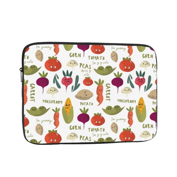 LNWH Vegetable Corn Tomato Food Pattern Laptop Sleeve, Notebook Computer Pocket Tablet Briefcase Carrying Bag, 12 inch Laptop Case