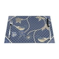 thumbnail image 1 of LNWH Vintage Geometric Floral Pattern Placemats, 1 PCS Heat Resistant Washable PVC Table Mats, 18"x12", 1 of 6