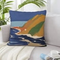 thumbnail image 1 of LNWH Vintage Mountain Landscape Throw Pillow Covers, Square Soft Linen Decorative Pillow Cases, 16"x16", 1 of 8