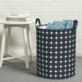 thumbnail image 1 of LNWH Waterproof Laundry Basket with Handles, Modern Seamless Houndstooth Checkered Pattern Foldable Laundry Hamper, Medium Size, 1 of 8
