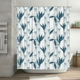 thumbnail image 1 of LNWH Waterproof Shower Curtain, Polyester Japan Bamboo Texture Art Pattern Bathroom Shower Curtains Sets with 12 Shower Curtain Hooks, 72x72 Inches, 1 of 8
