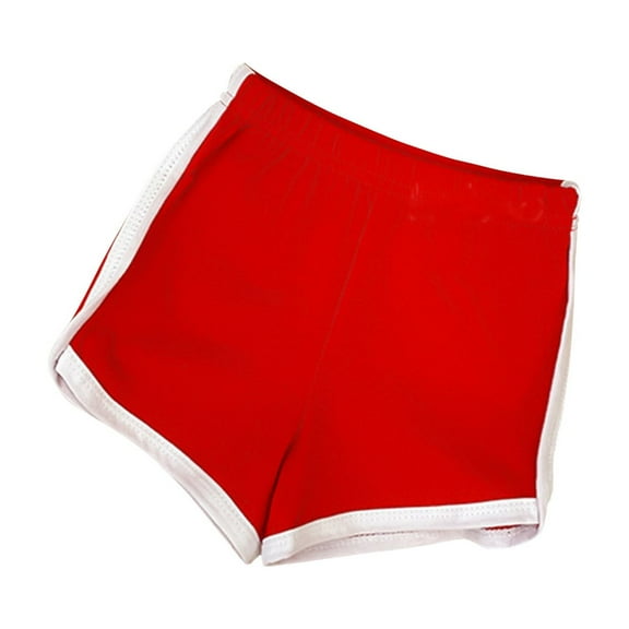 LNWUY 1-5 Years Girls Children's Clothing Shorts Solid Color Fashion Thin Summer Pants Girls Summer Casual Shorts Red 4Y-110