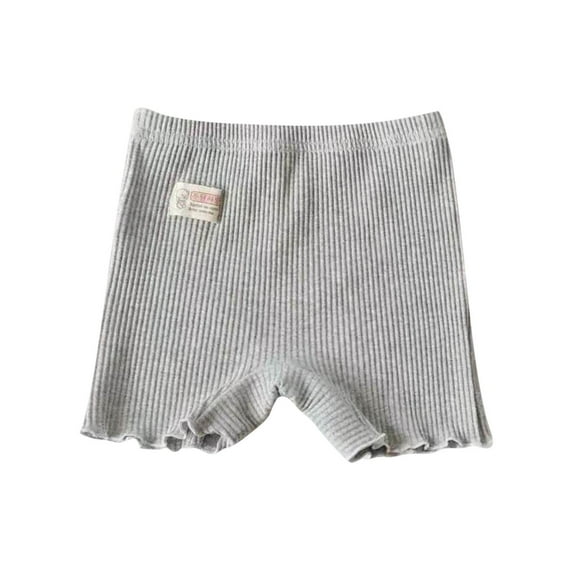 LNWUY (2-10 Years) Girls Summer Elastic Waist Modal Safety Pants Anti-Glare Panties Bottoms Three Pants Casual Shorts Gray 7 Years