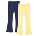 thumbnail image 1 of LNWUY 2 Pack Girls Flare Leggings High Waist Bell Bottom Pants Kids Solid Color Cotton Casual Clothes for Teen Girl Silver 7 Years, 1 of 2