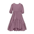 thumbnail image 1 of LNWUY (3-12 Years) Girls' Middle-aged Children's Cute Fashion Sleeveless Embroidered Mesh Dress Casual Soft Comfy Princess Dress Purple 4 Years, 1 of 4