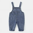 thumbnail image 1 of LNWUY Baby Denim Overalls Spring and Autumn Baby Fashion Pants Boys Cute Soft Comfy Breathable Denim Pants Blue 0-3 Months, 1 of 6
