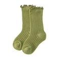 thumbnail image 1 of LNWUY Baby Girls Cotton Socks Newborn Keep Warm Solid Color Sock Knee-High Stockings for Infant Toddler Green 1 Years, 1 of 4