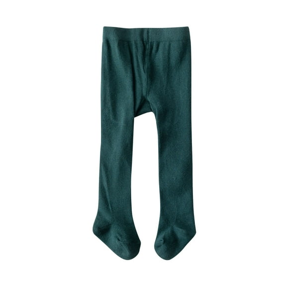 LNWUY Baby Tights Toddler For Girls Solid Knit Socks Soft Cotton Infant Leggings Warm Stockings Newborn Pants Green 1 Years