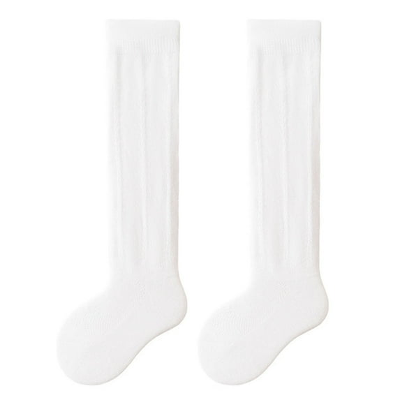 LNWUY Baby Toddler Knee Socks Girl Boy Non-Slip Socks Newborn Infant Floor Crawling Stockings White 3-5Years