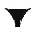 thumbnail image 1 of LNWUY Bikini Bottoms for Women Cheeky, Seamless Breathable Comfort Solid Color Bathing Suit Swimsuit Bottoms Briefs Black XL, 1 of 7