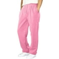 thumbnail image 1 of LNWUY Boys' Fall and Winter Solid Color Elastic Waist Side with Pockets Casual Sports Sweatpants Pants Long Pants Pink 6-7Years, 1 of 6