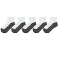 thumbnail image 1 of LNWUY Boys Girls White Crew Dress Socks Big Kids Seamless School Uniform Daily Comfort Cotton Ankle Socks Gray 6-8Years, 1 of 1
