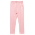 thumbnail image 1 of LNWUY Boys and Girls Solid Color Elastic Waist Cropped Pants Lightweight, Comfortable, Solid Color Versatile Leggings Long Pants Pink 12 Years, 1 of 5