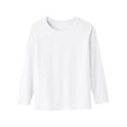 thumbnail image 1 of LNWUY Boys and Girls Spring and Autumn Thin Bottoming Shirt Modal Solid Color Long-Sleeved Round Neck T-Shirt Tops White 4 Years, 1 of 6