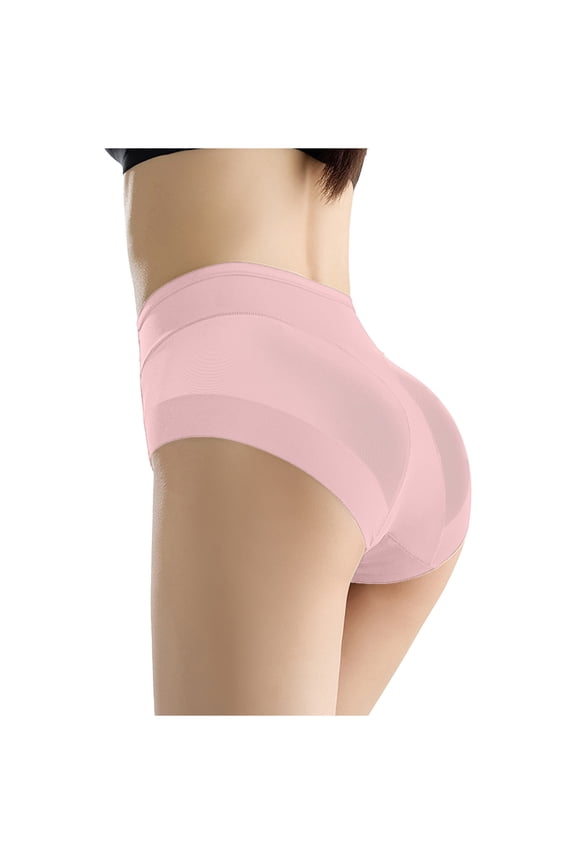 Butt Lifter Panties Seamless Tummy Control Panty Women Mesh Breathable Underwear Booty Lifter Shapewear Pink L