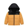 LNWUY Children's Autumn and Winter Color Matching Casual Cotton Coat