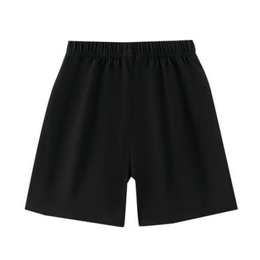 LNWUY Children's Bottom Shorts Without Pockets Spring Summer Thin Breathable Comfortable Girls' Pants Shorts Black 160