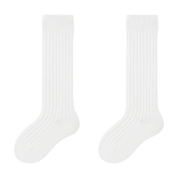 LNWUY Children's Socks Soft Breathable Comfortable Boys and Girls Socks Children Solid Color Cotton Socks White XL