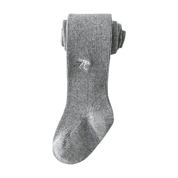 LNWUY Children's Solid Color Cotton Pantyhose Version Children's Socks Comfortable Long Socks Girls' Pantyhose Gray 80