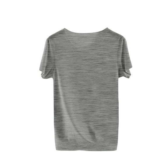 LNWUY Children's Solid Color Round Neck Short Sleeve T-Shirt Summer Breathable Comfortable Top Shirt 2-13 Y Gray 7 Years