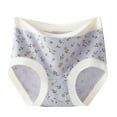 thumbnail image 1 of LNWUY Cute Printed Panties for Women Underwear Soft Breathable Comfortable High Waist Cotton Briefs Gray XL, 1 of 8