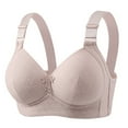 thumbnail image 1 of LNWUY Daisy Bras for Older Women Back Buckle Push Up No Underwire Senior Bras Full Coverage Comfort Breathable Bralettes Gray XXXL, 1 of 4