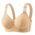 thumbnail image 1 of LNWUY Daisy Bras for Older Women Back Buckle Push Up No Underwire Senior Bras Full Coverage Comfort Breathable Bralettes Yellow XL, 1 of 4