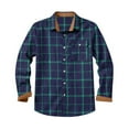 thumbnail image 1 of LNWUY Flannel Shirt for Men Button Shirts Long Sleeve Casual Cozy Vintage Cowboy Plaid Soft Long Sleeve Blouse Shirt Green S, 1 of 5
