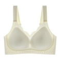 thumbnail image 1 of LNWUY Full Coverage Padded Minimizer Bras Wireless Back Smoothing Scalloped Bra No Underwire White XXXL, 1 of 2