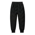 thumbnail image 1 of LNWUY Girls Boys Snow Pants 4-15 Years Solid Color Thick Winter Warm Pants Girl Activewear Clothes Black 120, 1 of 6