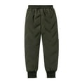 thumbnail image 1 of LNWUY Girls Boys Snow Pants 4-15 Years Solid Color Thick Winter Warm Pants Girl Activewear Clothes Green 160, 1 of 4