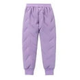 thumbnail image 1 of LNWUY Girls Boys Snow Pants 4-15 Years Solid Color Thick Winter Warm Pants Girl Activewear Clothes Purple 160, 1 of 4
