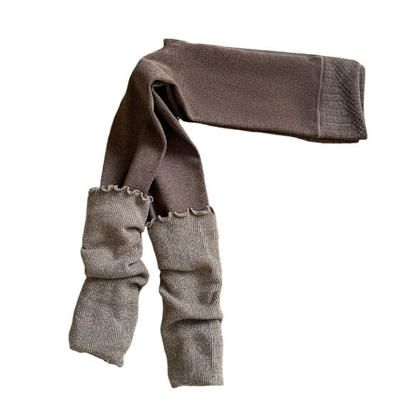 LNWUY Girls Fall and Winter Casual Versatile Outdoor Leisure Splicing Bottoming Pants Pantyhose Brown 3-6Years