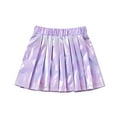 thumbnail image 1 of LNWUY Girls Half-body Skirt Summer Colorful Pleated Skirt Sweet Short Skirt Rainbow A-line Skirt 1-6 Years Purple 3 Years, 1 of 9