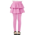 thumbnail image 1 of LNWUY Girls Leggings Toddler Elastic Leggings Pants for Girls School Uniform Tutu Kids Ruffle Skirt Pull On Warm Clothes Pink 13 Years, 1 of 8