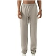 thumbnail image 1 of LNWUY Jogger Sweatpant for Men Solid Color Elastic Waist Drawstring Pants with Pockets Casual Athletic Comfortable Trousers Moss color M, 1 of 4