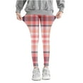 LNWUY Kids Baby Girls Plaid Leggings High Waist Yoga Sweatpants