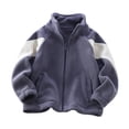 thumbnail image 1 of LNWUY Kids Long Sleeve Zipper Sweatshirt with Pockets Casual Comfort Loose Jacket Hoodless Coat Jacket for Boys Girls Gray 12 Years, 1 of 3