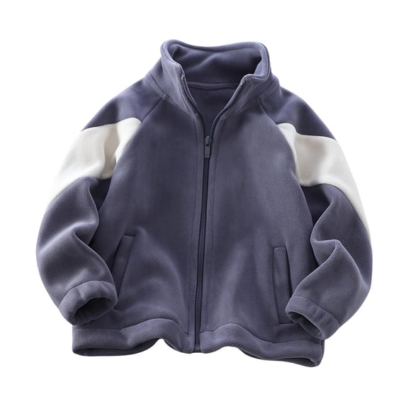 LNWUY Kids Long Sleeve Zipper Sweatshirt with Pockets Casual Comfort Loose Jacket Hoodless Coat Jacket for Boys Girls Gray 12 Years