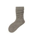 thumbnail image 1 of LNWUY Kids Socks Girls Toddler Solid Color Mid-Calf Socks Stacked Socks Baby Socks Cotton Socks Warm Socks Gray 6 Years, 1 of 3