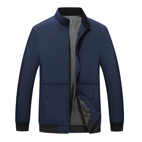 LNWUY (L-5XL) Men's Big and Tall Lightweight Jackets Light Windbreaker Full Zip Up Stylish Golf Coat Business Work Casual Dress Blue XXXXL