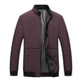 thumbnail image 1 of LNWUY (L-5XL) Men's Big and Tall Lightweight Jackets Light Windbreaker Full Zip Up Stylish Golf Coat Business Work Casual Dress Red XXXXL, 1 of 6